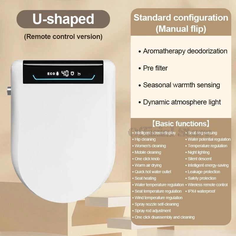 Automatic Intelligent Toilet Seat Cover with Cleaning and Drying Functions 110/220V Fully Automatic Smart Toilet Seat Cover