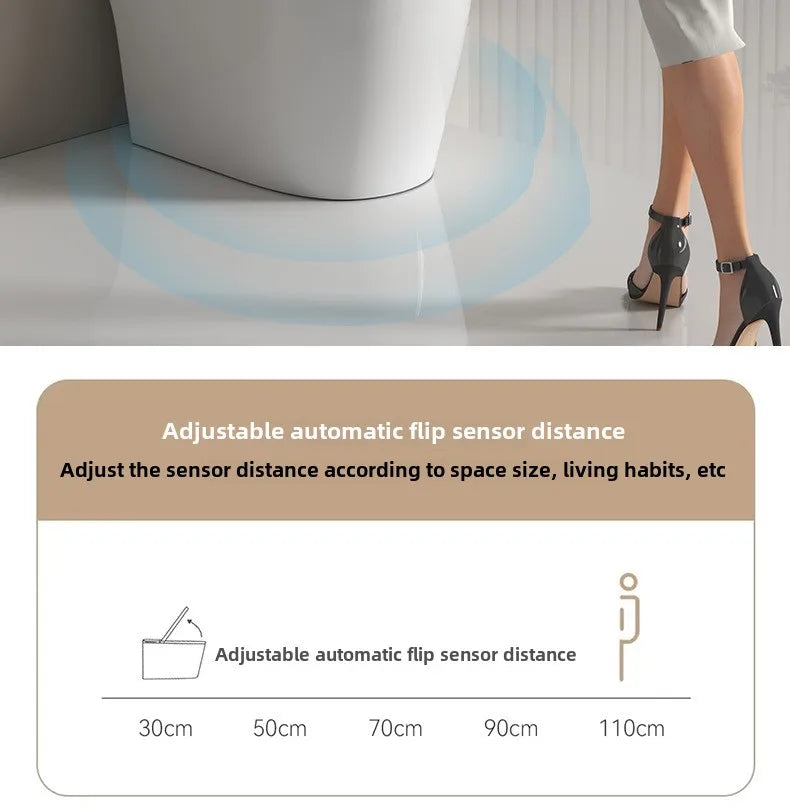 Smart Toilet Seat Cover with Instant Heating, Multi-function Wash, Foam Shield, Electric Bidet Lid for Household Bathroom