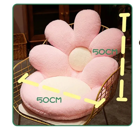 Sun Flower One-piece Seat Cushion, Integrated Seat Cushion, Office Sedentary Chair Cushion, Dormitory Plush Petal Butt Cushion