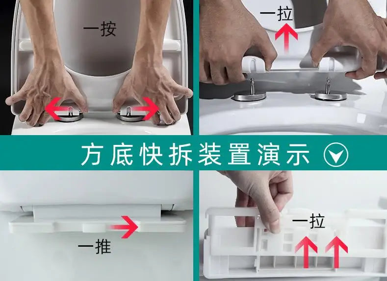 Toilet Lid Thickened Household V - U - Type Board Seat