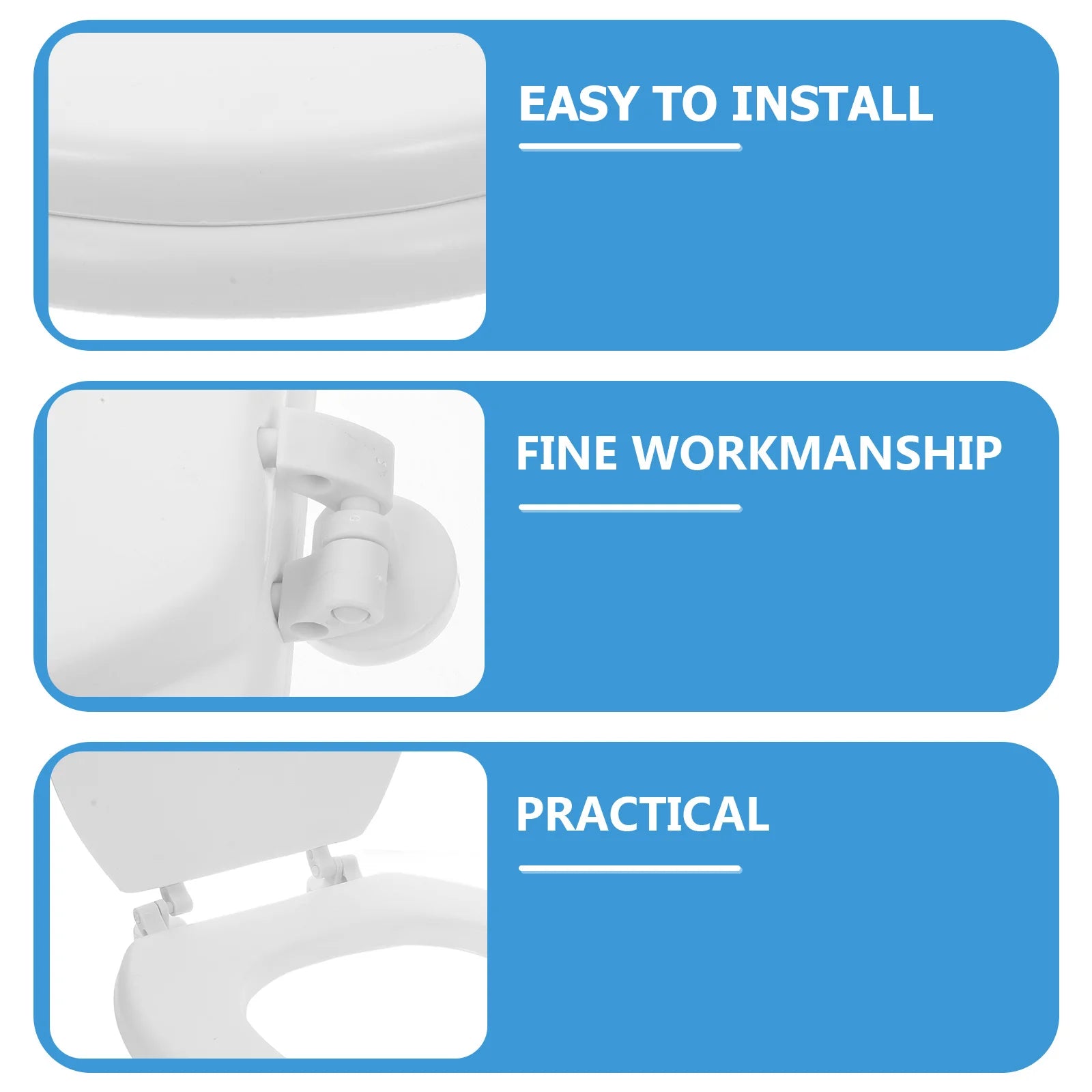 Foam Toilet Seat Thick Soft Cushion Elongated Padded Seat Cover Heavy Duty Glacier Bay Style Easy Clean Universal Fits