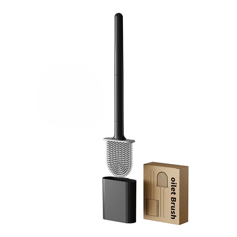 Hot Sale Gap Clean Toilet Brush with Detachable Handle Flat Head Flexible Soft Bristles Brush Water Leak Proof Cleaning Brushe