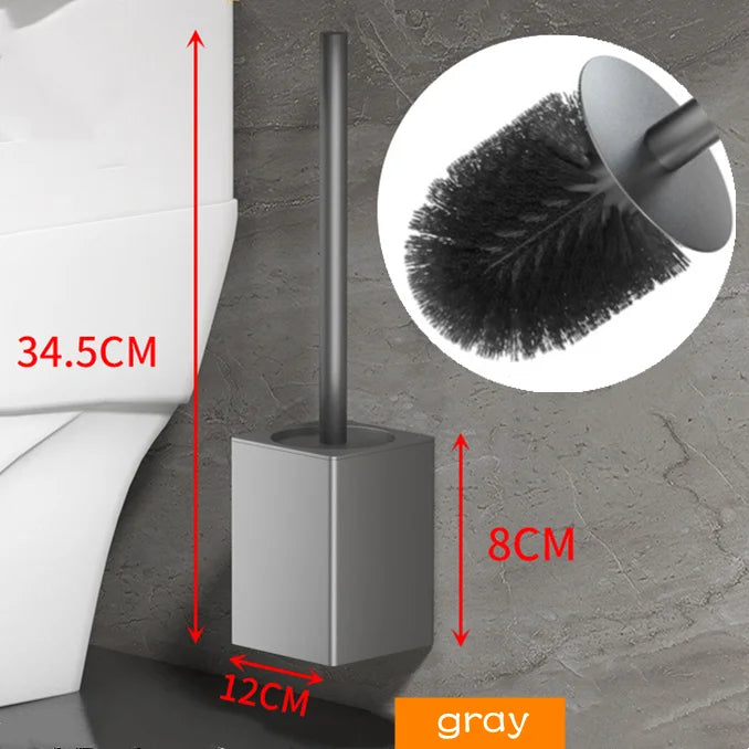 Toilet brush toilet holder bathroom accessories Creative Wall Mounted Aluminum Alloy Lavatory Brush Toilet Brush Holder Set