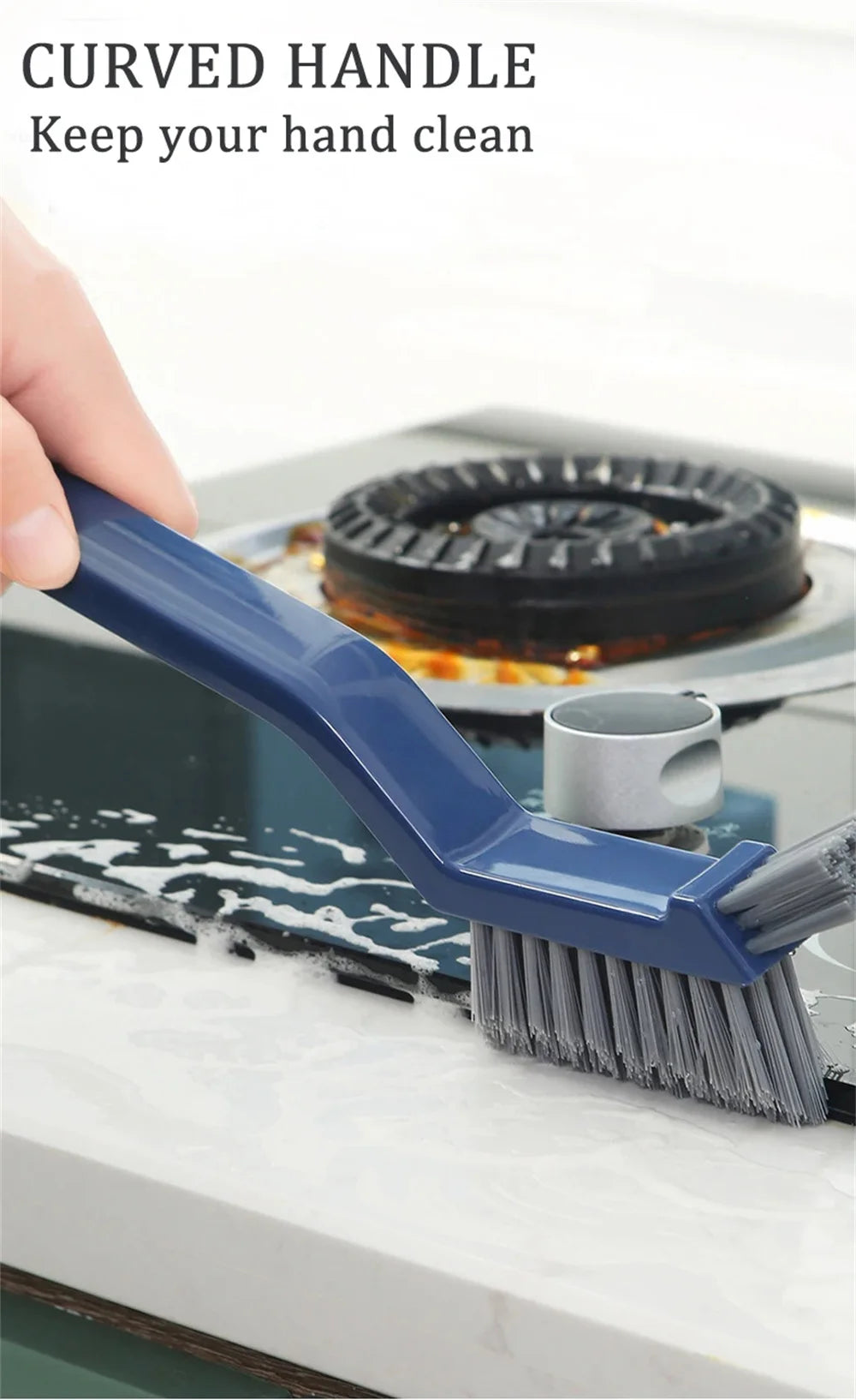 Multipurpose Bathroom Tile Floor Gap Cleaning Brush Window Groove Hand Cleaning Brush Household Wall Corner Kitchen Tool