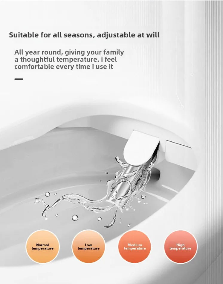 Self-Cleaning Smart Toilet Seat Cover with Remote Control and Water Pressure Limitation-Free