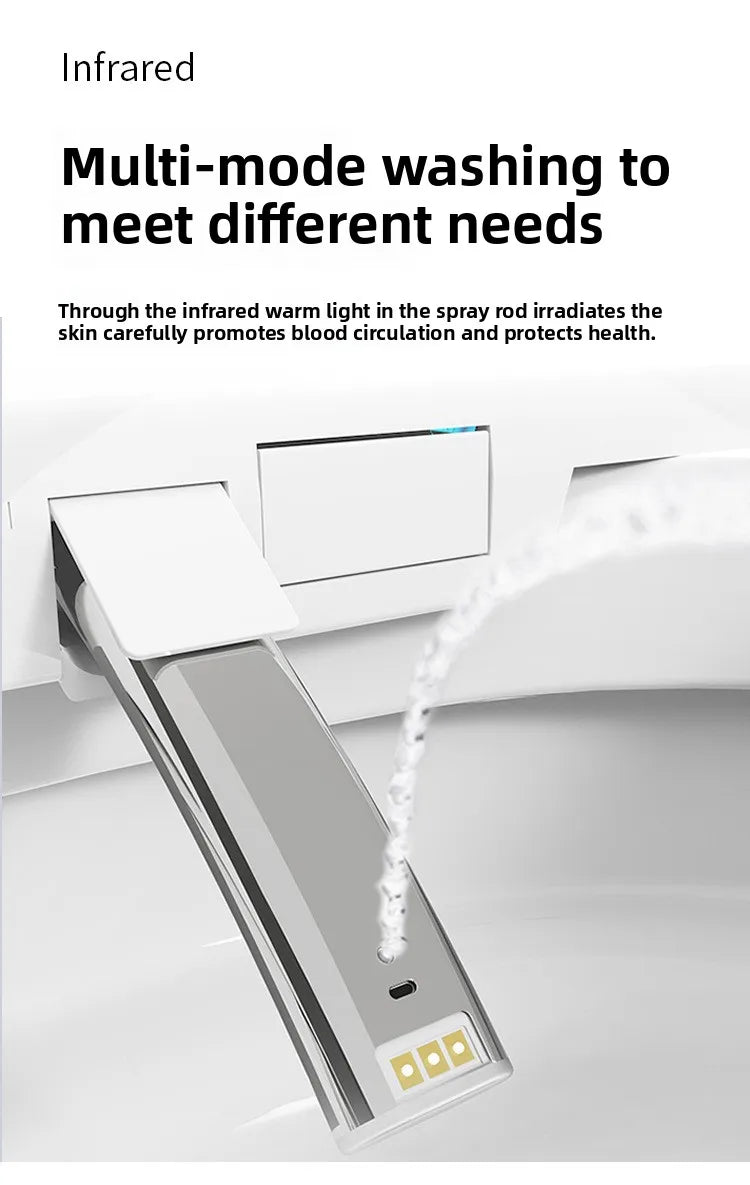 Auto Flip Smart Toilet Seat Cover with Constant Temperature Heating Multi Function Universal Bidet