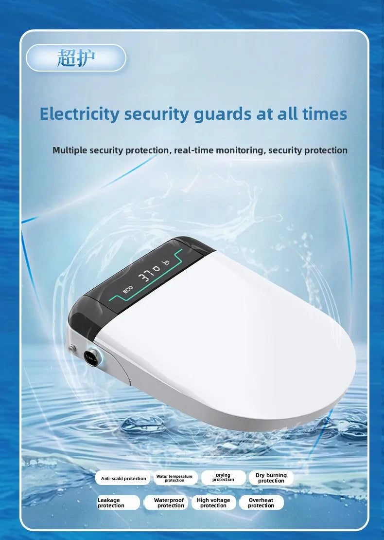 Smart Toilet Seat Cover Auto Flip Heating 110V 220V Bidet Dryer UV Shape for Home