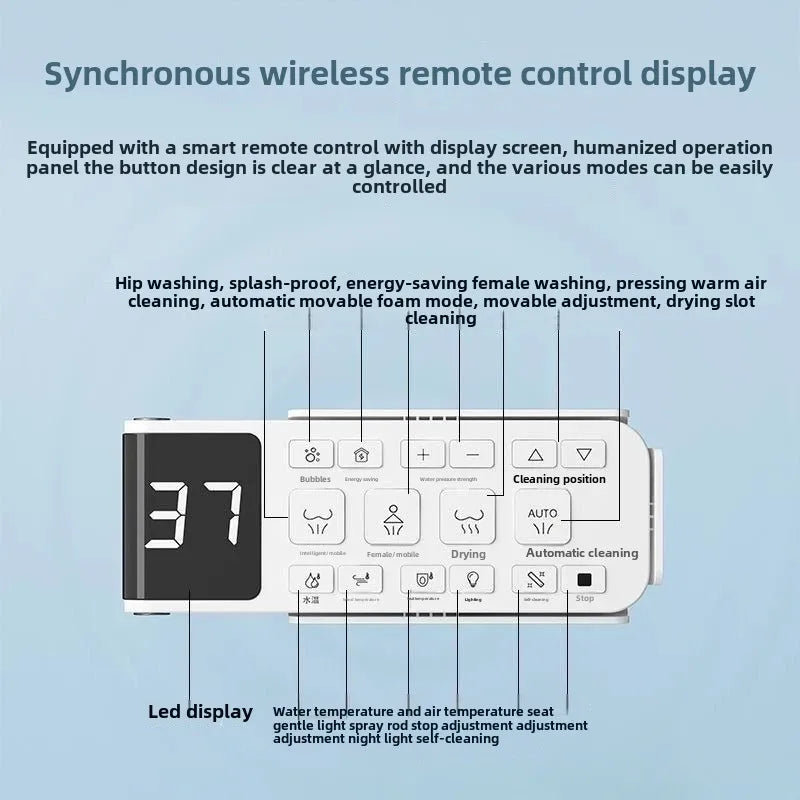 Automatic Intelligent Toilet Seat Cover with Cleaning and Drying Functions 110/220V Fully Automatic Smart Toilet Seat Cover