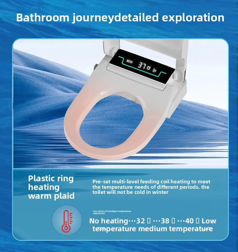 Smart Toilet Seat Cover Auto Flip Heating 110V 220V Bidet Dryer UV Shape for Home