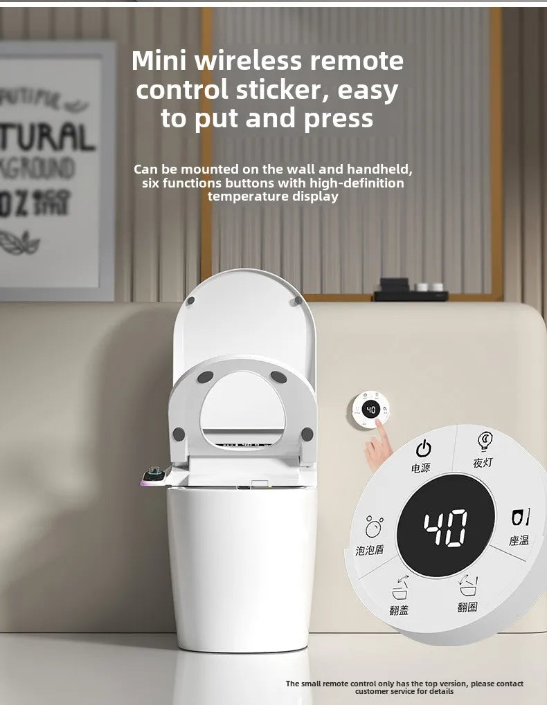 Smart Toilet Seat Cover with Instant Heating, Multi-function Wash, Foam Shield, Electric Bidet Lid for Household Bathroom