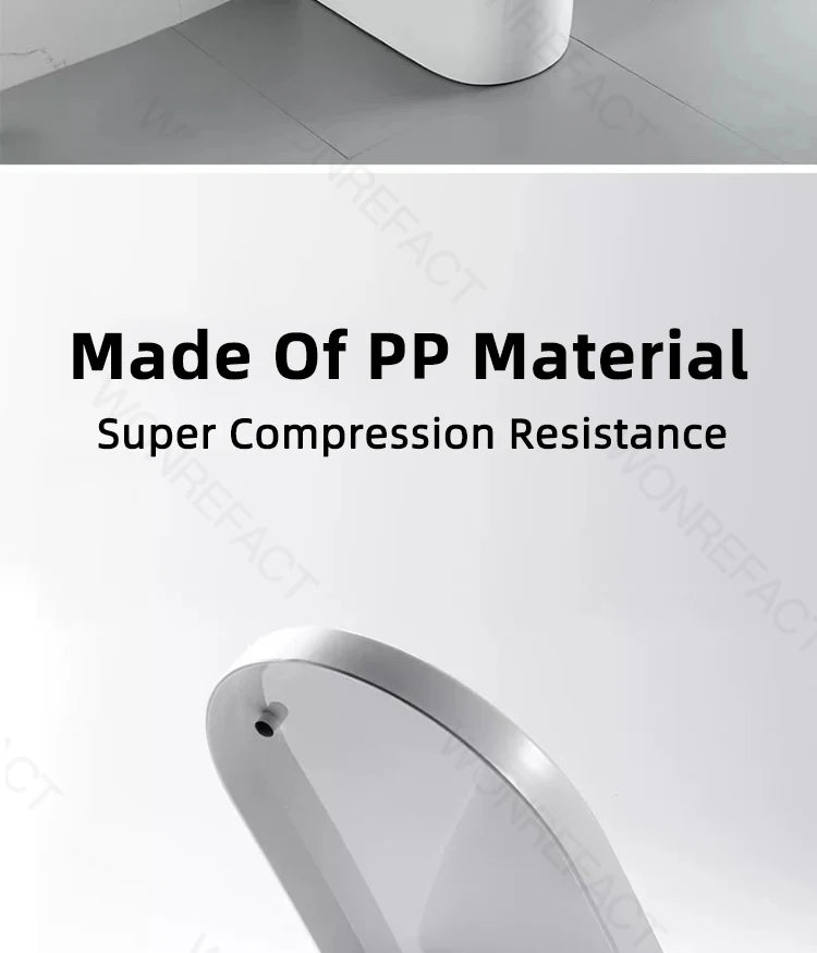 Bathroom Toilet Lid Easy Installation Widened Arc Toilet Lid Round Toilet Seat Elongated Oval Seat Silent Closed Seat（White）