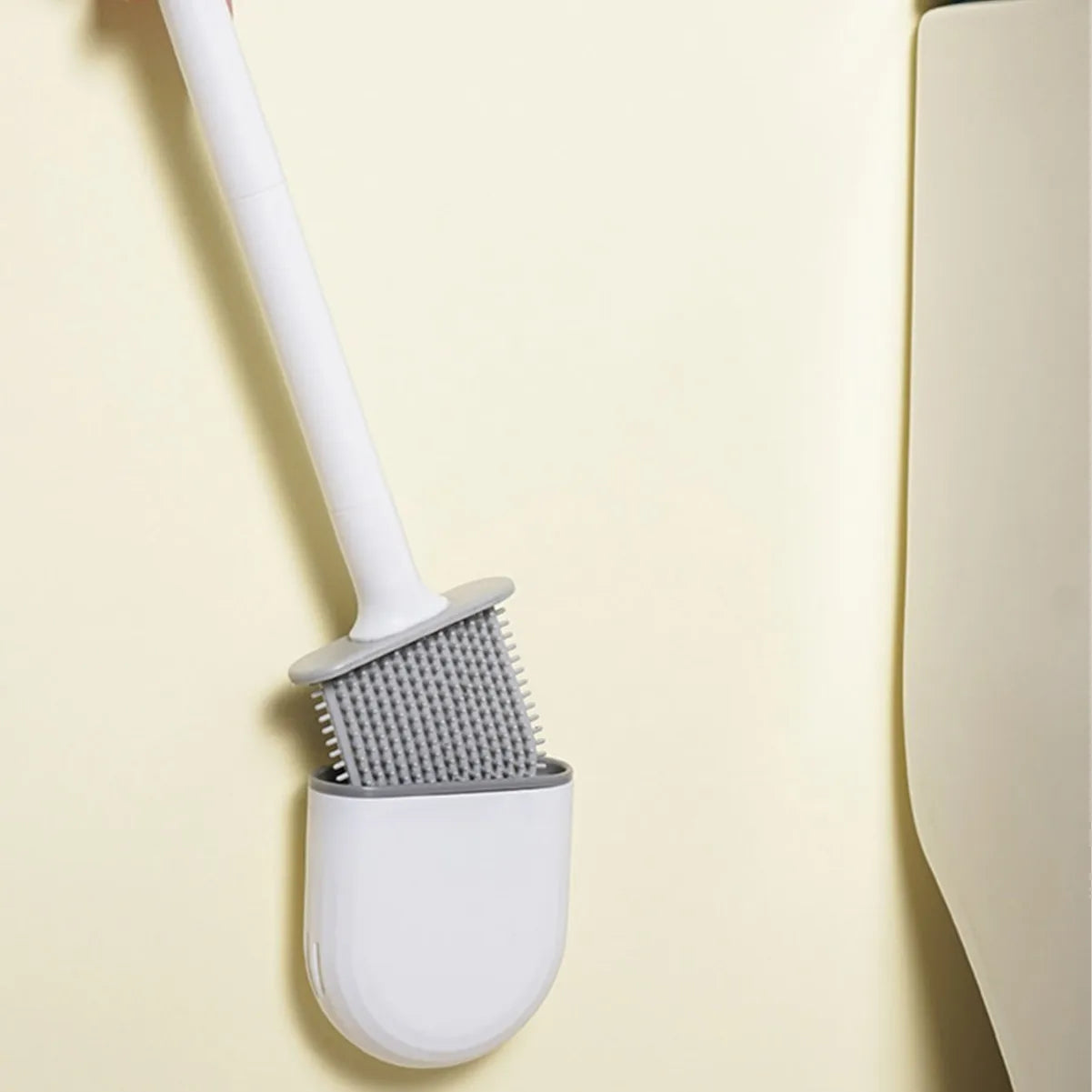 Space Aluminum Toilet Brush No Dead Angle Cleaning Wall Hanging Perforation-free Toilet Brush Escobilla Wc Toilet Cleaner Home