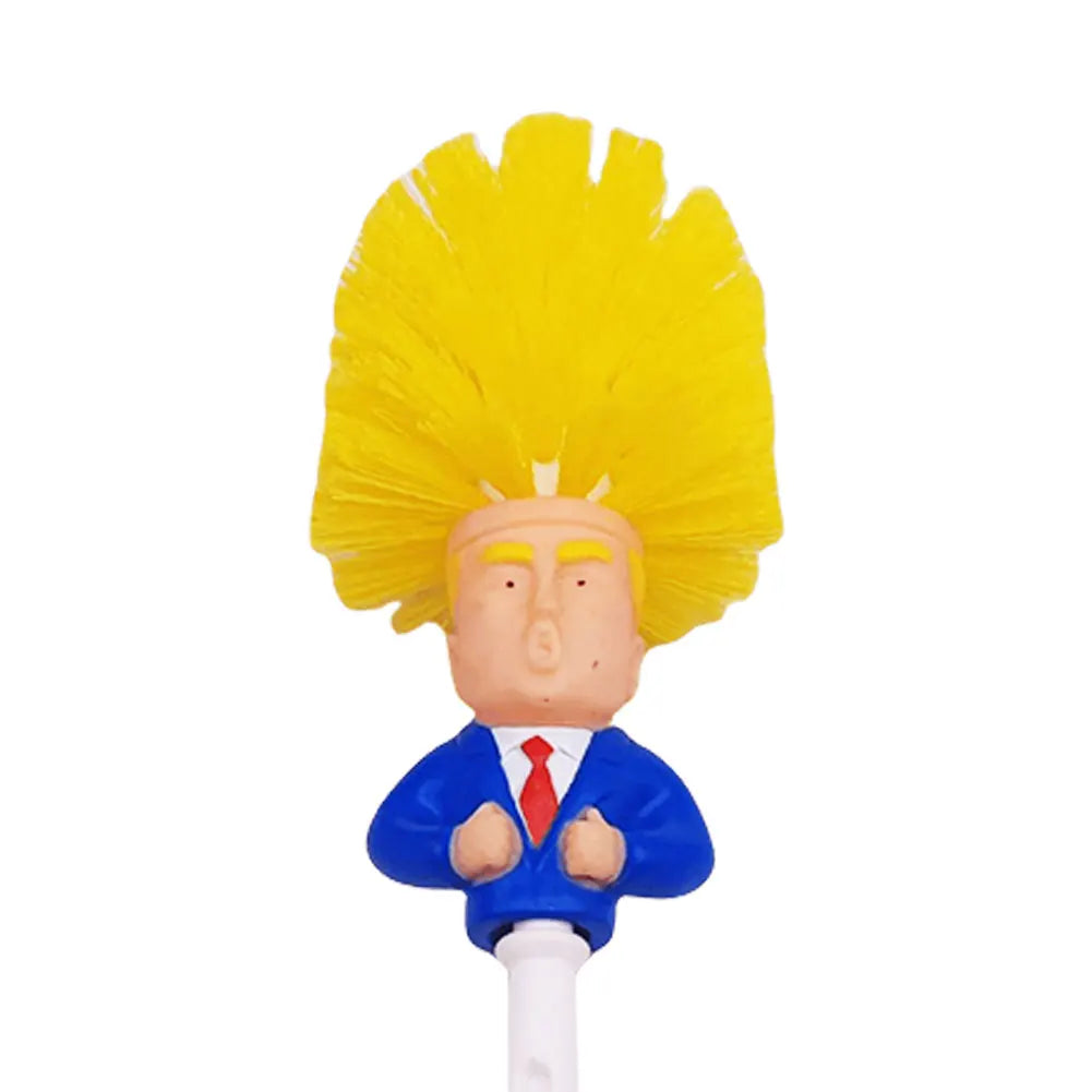 Funny Toilet Cleaning Brush Novelty Donald Bathroom Toilet Brush with Holder Toilet Bowl Brush Gift Household Accessories