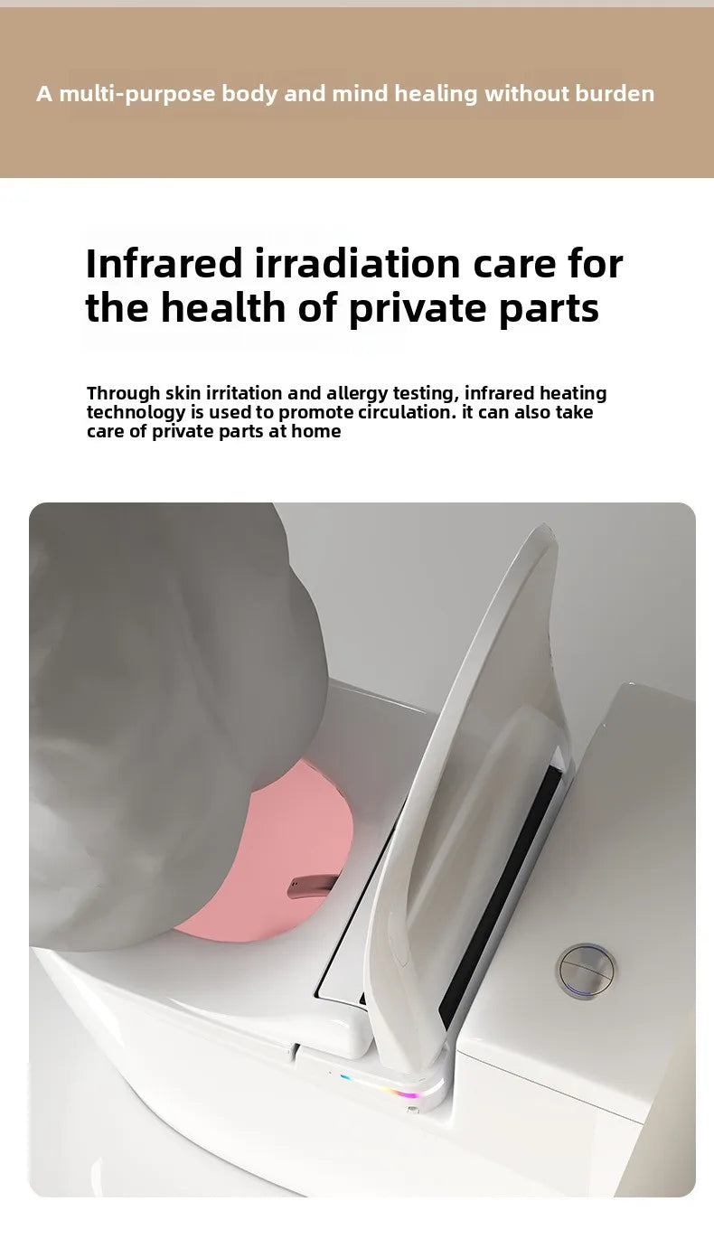 Smart Toilet Seat Cover with Aroma Automatic Flip Voice Control Remote Bidet Wash Dryer