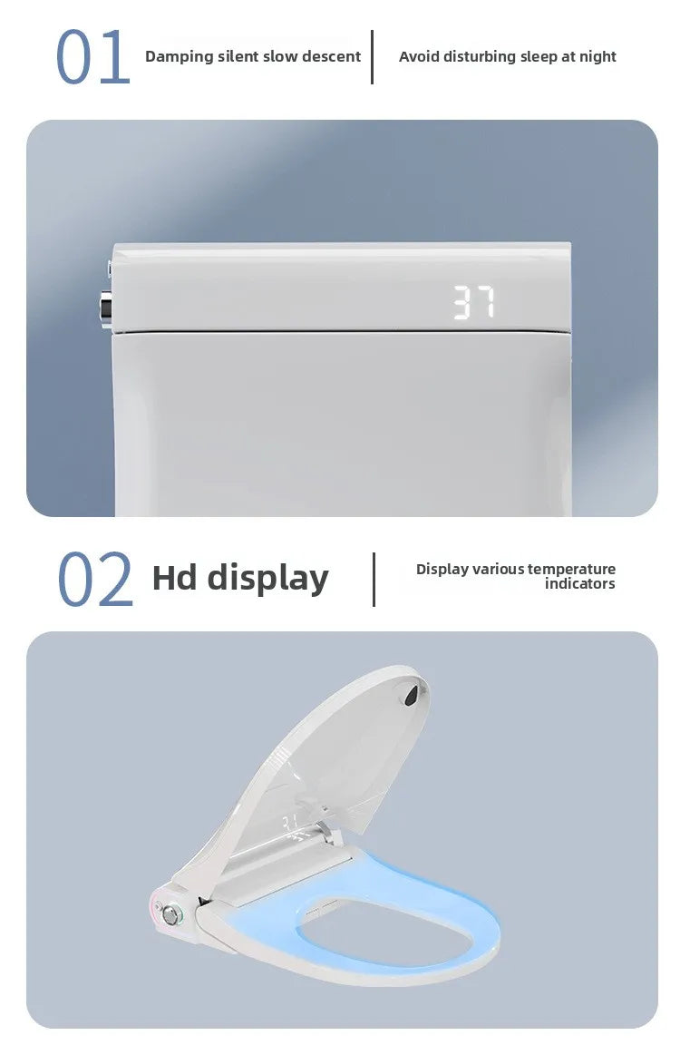 Auto Flip Smart Toilet Seat Cover with Constant Temperature Heating Multi Function Universal Bidet